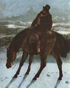 Hunter on the horse back Gustave Courbet